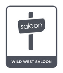 wild west saloon icon vector