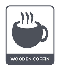 wooden coffin icon vector