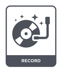 record icon vector