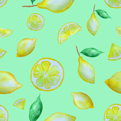 Watercolor lemons