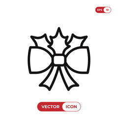 Bow ribbon icon vector