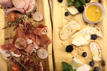 Cheese and ham boards