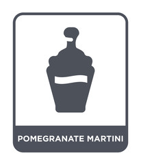 pomegranate martini icon vector