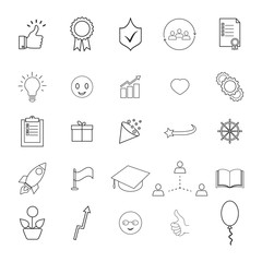 Set of bring up, the better result icons