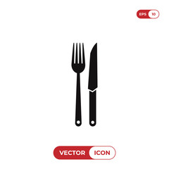 Fork and knife icon vector