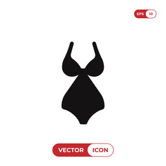 Woman swimsuit icon vector