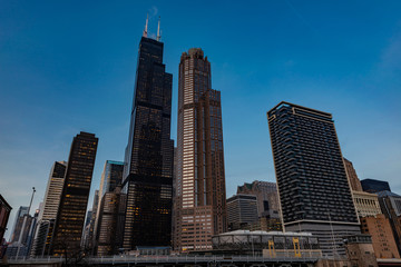 Chicago skyline on sunny day