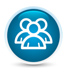 Group icon special prime blue round button