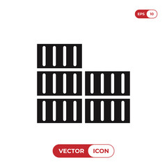 Containers icon vector