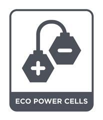 Obraz premium eco power cells icon vector