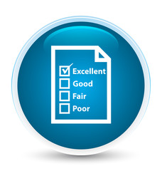 Questionnaire icon special prime blue round button
