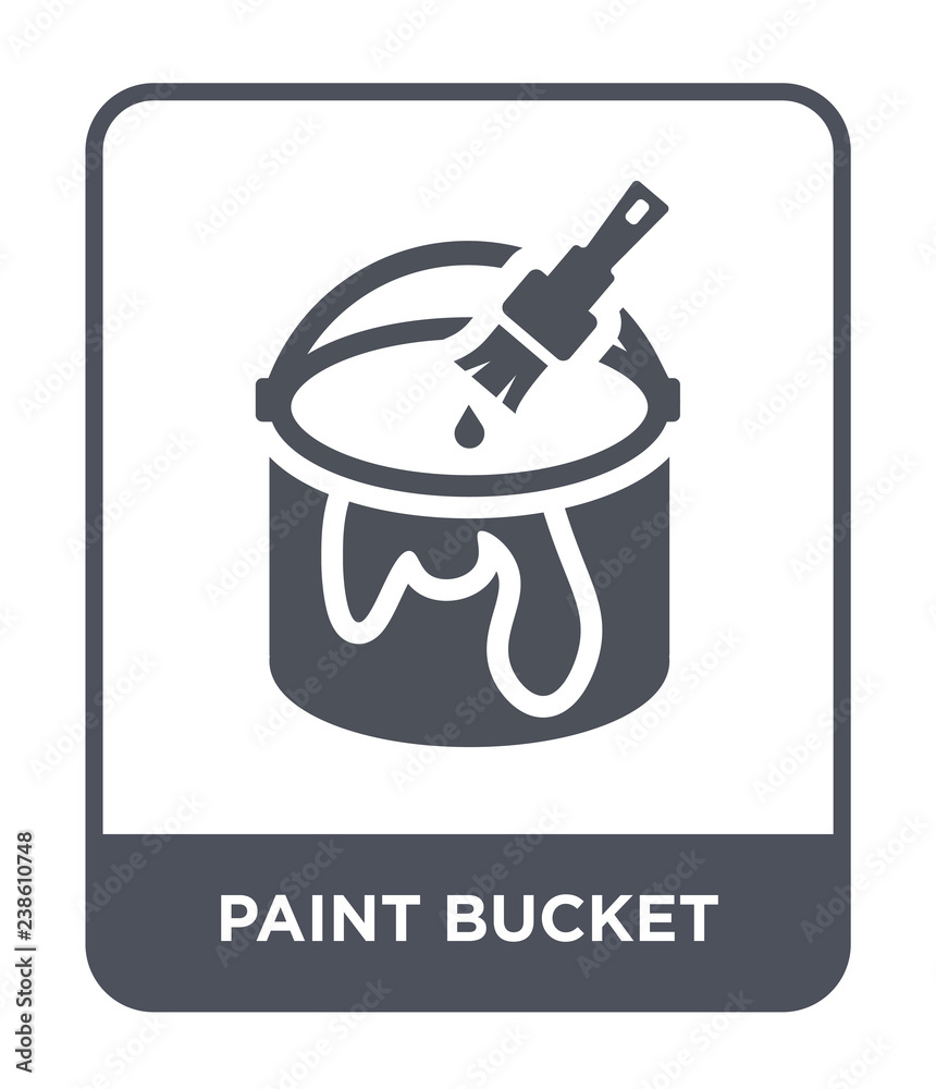 Sticker paint bucket icon vector