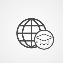 World education vector icon sign symbol