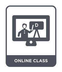online class icon vector