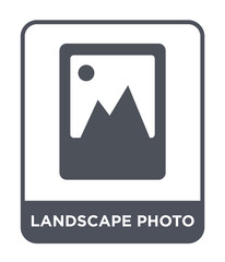 landscape photo icon vector