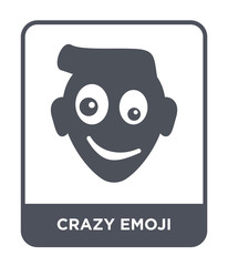 crazy emoji icon vector