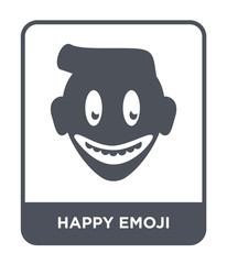 happy emoji icon vector