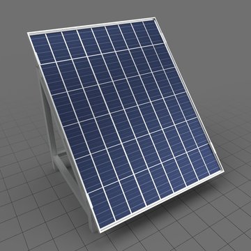 Solar panel on stand