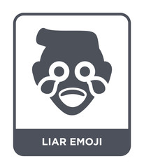 liar emoji icon vector