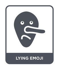 lying emoji icon vector