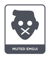muted emoji icon vector