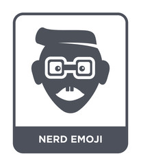 nerd emoji icon vector