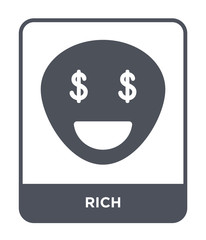 rich icon vector