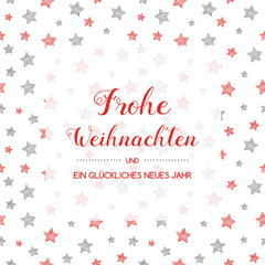Frohe Weihnachten - translated from german to as Merry Christmas. Vector.