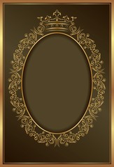 royal background with golden frame