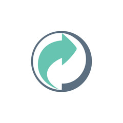 Recycling icon isolated on white background