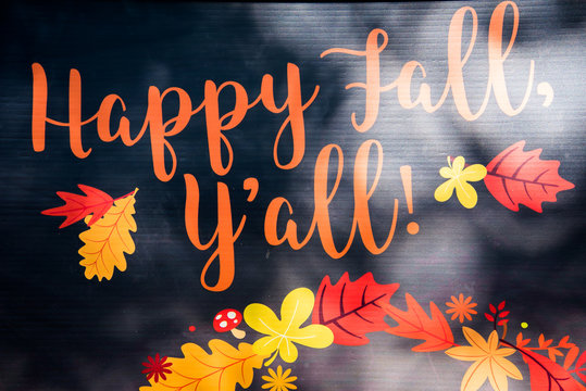 Happy Fall Y'all Vector 