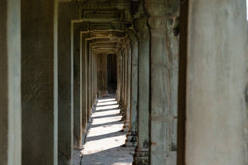 Fototapeta na wymiar Cambodia, the old temple of Angkor Wat.