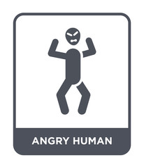 angry human icon vector