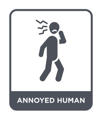 annoyed human icon vector