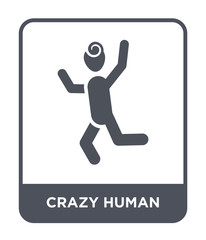 crazy human icon vector