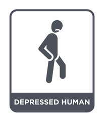 depressed human icon vector