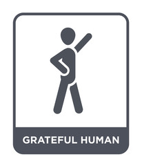 grateful human icon vector