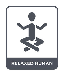 relaxed human icon vector