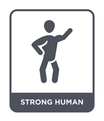 strong human icon vector