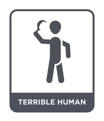 terrible human icon vector