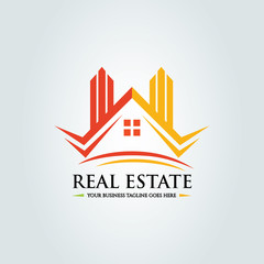 Fototapeta premium Real estate logo design template. Vector illustration