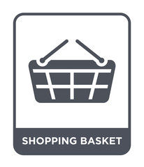 shopping basket icon vector