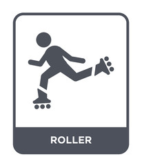 roller icon vector