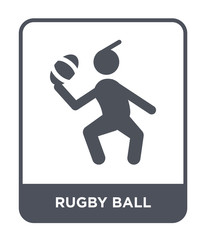 rugby ball icon vector