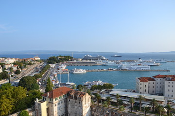 Naklejka na ściany i meble View of Split from the height