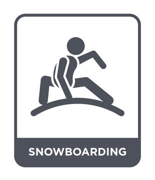 snowboarding icon vector