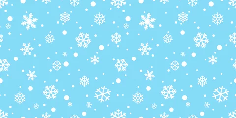 Fotobehang Snowflake seamless pattern vector Christmas snow Xmas Santa Claus scarf isolated repeat wallpaper tile background illustration gift wrapping paper © CNuisin