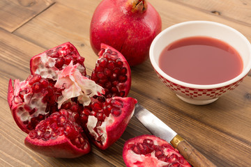 Cut pomegranate