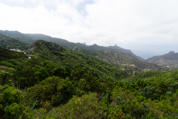 Fototapeta na wymiar View of the Macizo de Anaga mountain range. Tenerife. Canary Islands. Spain.
