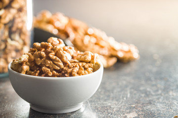 The walnut kernels.